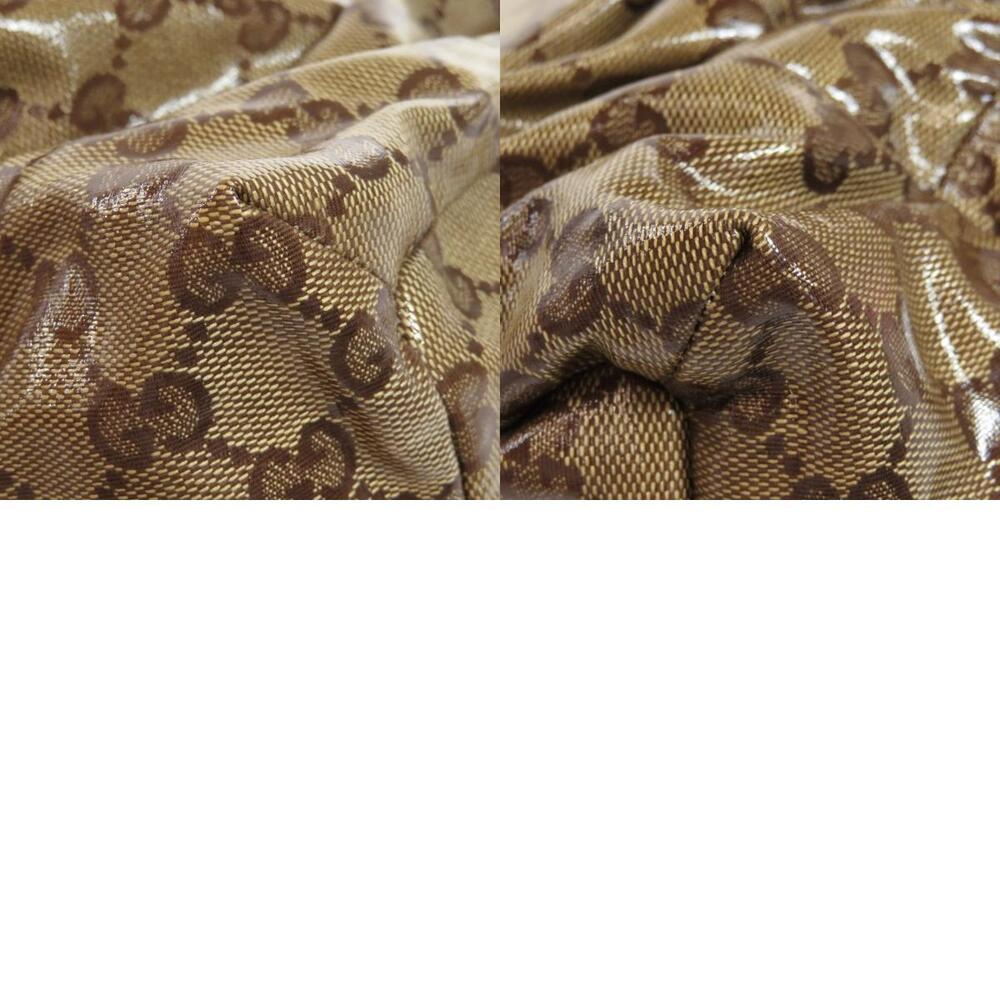 Gucci Bag Brown Shoulder GG Tote Beige Crystal - Picture 10 of 11